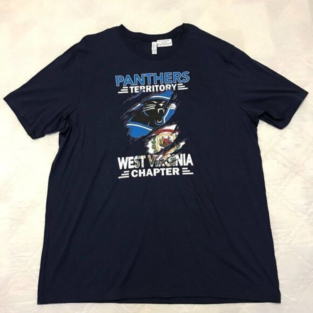 NFL Panthers Territory West Virginia Chapter blue‎ T shirt 3XL nwt